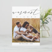 Warmste Wensen, Kerst Familie Foto Overlay Feestdagenkaart (Staand voorkant)