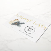 Warmste wensen kerstkaarsen folie feestdagenkaart (Gedraaid)