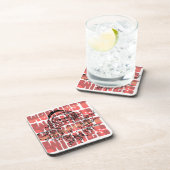 Warmste wensen kerstkerstmis bier onderzetter (Rechterzijde)