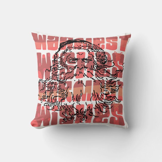 Warmste wensen kerstkerstmis kussen (Voorkant)