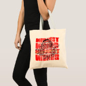 Warmste wensen kerstkerstmis tote bag (Voorkant (product))