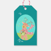 Warmste wensen - Kerstrendier cadeau labels Cadeaulabel (Achterkant)