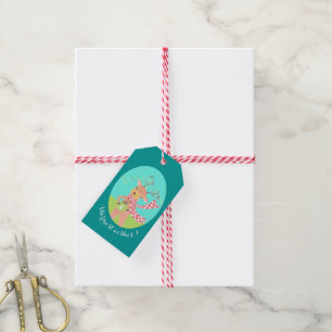 Warmste wensen - Kerstrendier cadeau labels Cadeaulabel