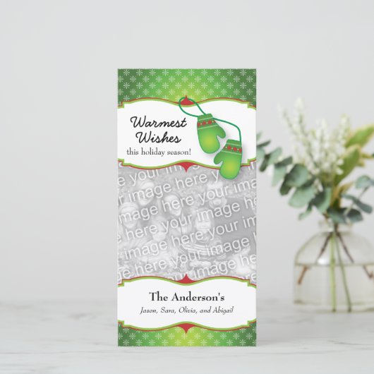 Warmste Wensen met de Kaart van de Foto van (Staand voorkant)