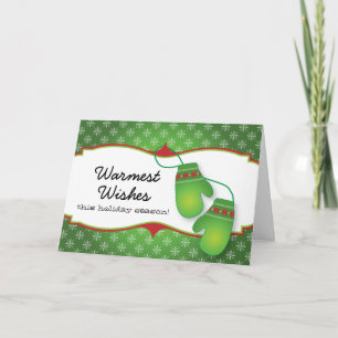 Warmste Wensen met de Kerstkaart van Feestdagen Kaart