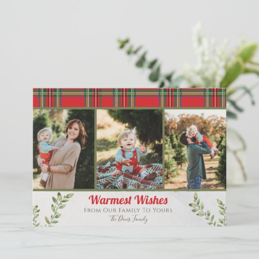 Warmste wensen met kerstcadeautjes Kaart (Staand voorkant)