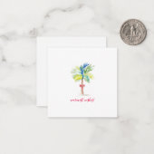 Warmste wensen Mini-kerstpalmboom Notitiekaartje (Voorkant / Achterkant in situ)