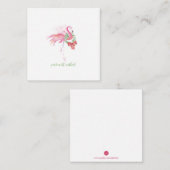 Warmste wensen Mini Pink Flamingo Kerstmis Notitiekaartje (Voorkant / Achterkant)