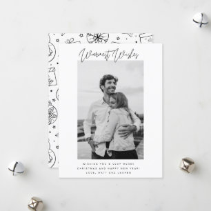 Warmste wensen Paar-kerstfeestkaart Feestdagenkaart