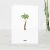 Warmste wensen Palm Trees Beach Kerstvakantie Feestdagen Kaart (Achterkant)