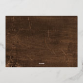 Warmste Wensen Rustiek Goud Script Foto Folie Feestdagenkaart (Achterkant)