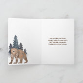 Warmste Wensen Scandi Beer in Kerstmis Bos Kaart (Binnen)