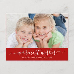 Warmste wensen Script Kerstkaart Feestdagenkaart