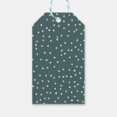 Warmste Wensen Sneeuw Bedekt Evergreen Tree Cadeaulabel (Achterkant)