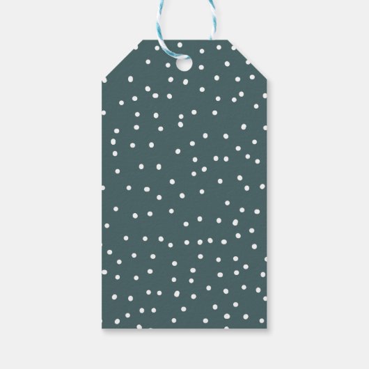 Warmste Wensen Sneeuw Bedekt Evergreen Tree Cadeaulabel (Achterkant)