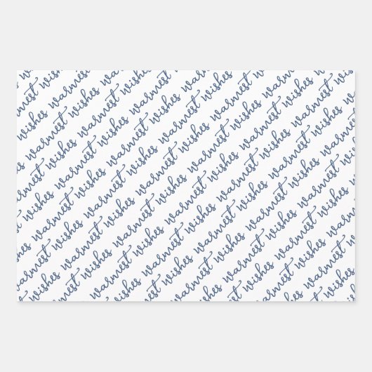 Warmste Wensen Sneeuw Bedekt Evergreen Tree Inpakpapier Vel (Voorkant 2)