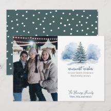 Warmste Wensen Sneeuw Besneeuwde Groene Boom