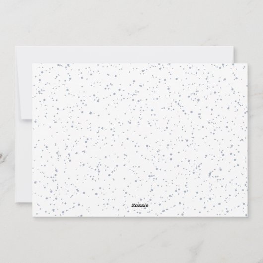 Warmste wensen sneeuwdonkerblauw 2-foto's met Kers Feestdagenkaart (Achterkant)