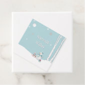 Warmste wensen Sneeuwman slee geschenken Bedankjes Labels (In situ)