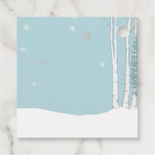 Warmste wensen Sneeuwman slee geschenken Bedankjes Labels (Achterkant)