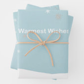 Warmste wensen Sneeuwman slee geschenken Inpakpapier Vel (In situ)