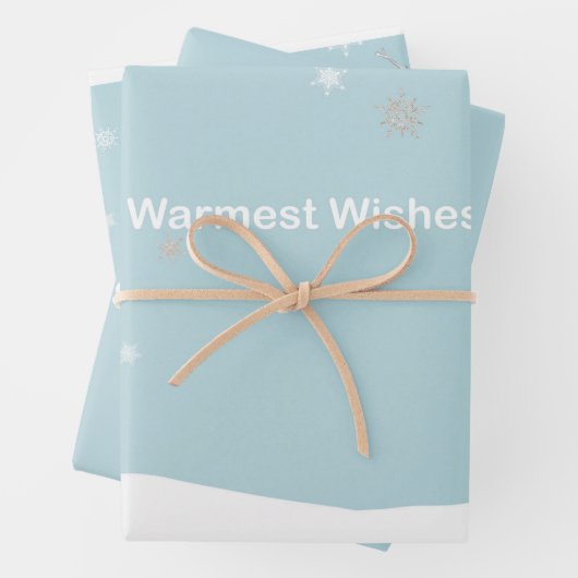 Warmste wensen Sneeuwman slee geschenken Inpakpapier Vel (In situ)