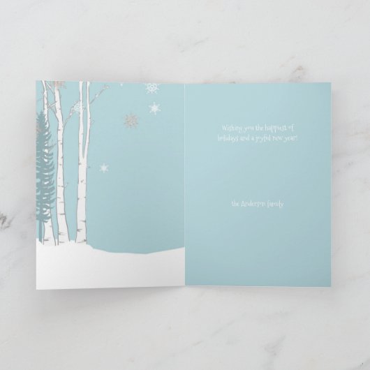 Warmste wensen Snowman slee cadeaus gepersonalisee Kaart (Binnen)