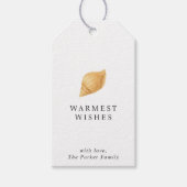 Warmste wensen strand moderne kerst cadeaulabel (Voorkant)