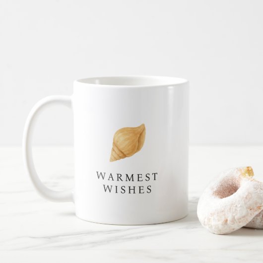 Warmste wensen strand moderne kerst koffiemok (Met donut)