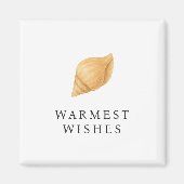 Warmste wensen strand moderne kerst magneet (Voorkant)