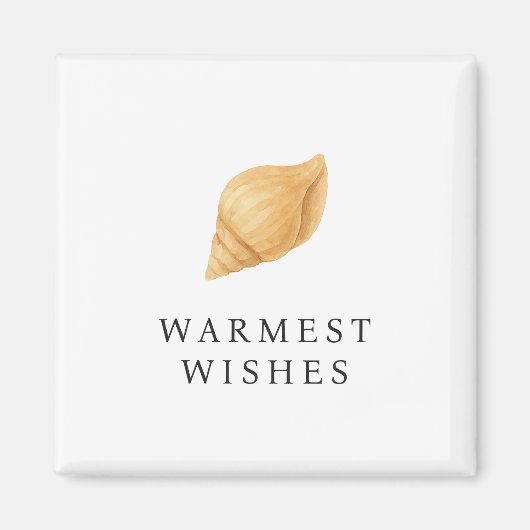 Warmste wensen strand moderne kerst magneet (Voorkant)