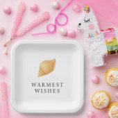 Warmste wensen strand moderne kerst papieren bordje (Feest)