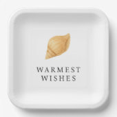 Warmste wensen strand moderne kerst papieren bordje (Voorkant)
