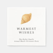 Warmste wensen strand moderne kerst servet (Voorkant)