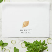 Warmste wensen strand moderne kerst theedoek (Gevouwen)