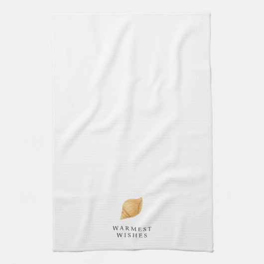 Warmste wensen strand moderne kerst theedoek (Verticaal)