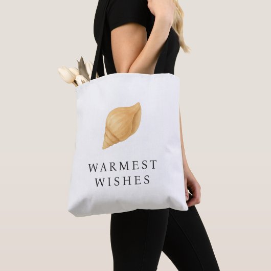 Warmste wensen strand moderne kerst tote bag (Dichtbij)