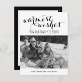 Warmste wensen Vakantie Fotokaart Briefkaart (Voorkant / Achterkant)