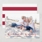 Warmste wensen | Vakantieknopkaart Feestdagenkaart (Voorkant / Achterkant)