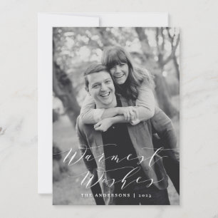 Warmste wensen   Vakantieknopkaart Feestdagenkaart