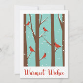 Warmste Wensen Vogels Sneeuwrood Foto Vakantie Kaa (Voorkant)