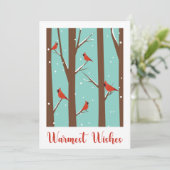 Warmste Wensen Vogels Sneeuwrood Foto Vakantie Kaa (Staand voorkant)