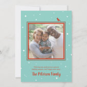 Warmste Wensen Vogels Sneeuwrood Foto Vakantie Kaa (Achterkant)