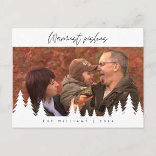 Warmste Wensen, Vrolijke Kerstmis Familie Foto Briefkaart