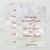 Warmste wenst u en uw kerstseizoen - feestdagenkaart (Voorkant / Achterkant)