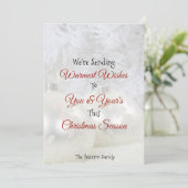 Warmste wenst u en uw kerstseizoen - feestdagenkaart (Staand voorkant)