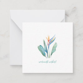 Warmste wijk vogel van het Paradijs Mini Kerstmis Notitiekaartje