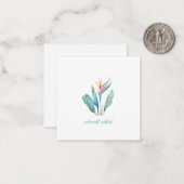 Warmste wijk vogel van het Paradijs Mini Kerstmis Notitiekaartje (Voorkant / Achterkant in situ)