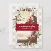 Warmste wintergras 2 fotoflat feestdagenkaart (Voorkant)