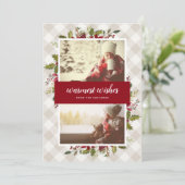 Warmste wintergras 2 fotoflat feestdagenkaart (Staand voorkant)